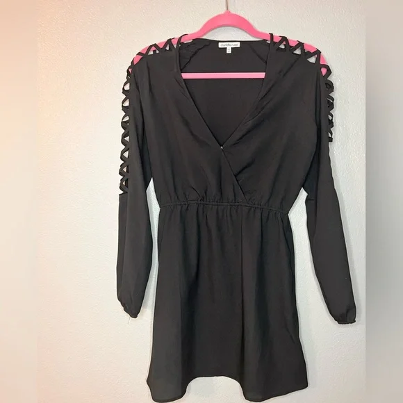 Charlotte Russe Dresses | Charlotte Russe Sheer Long Sleeve Black Dress | Color: Black | Size: S | Vegas_Finds's Closet